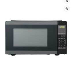 Hamilton Beach Horno de Microondas de Encimera de 0.9 Cu ft, 900 Vatios, Acero Inoxidable Negro, Nuevo