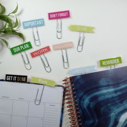 10 Sticker Paper Clips, Woman Bookmark Paper Clips, Planner Accessory, Stationary, Page Marker Clips, Journaling Clip, School Supplies