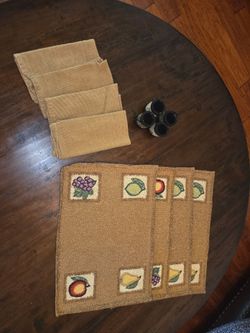 PLACEMATS, NAPKINS AND NAPKIN HOLDERS