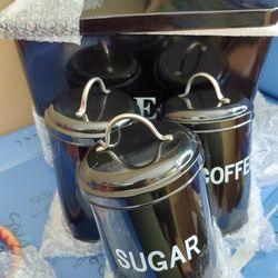 4- Piece Bread Box, Canister Set