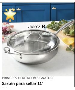 Sarténprincess House. De 11” De Acero Inoxidable Nuevo En Su Caja