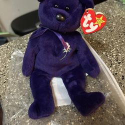 1st Edition 1997 “Princess” Purple Bear Beanie Baby