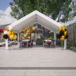 20x20 FT Party Tent with 2 Storage Bags & Removable Sidewalls, Outdoor Canopy Gazebo for Carport Camping Garden Wedding BBQ Commercial