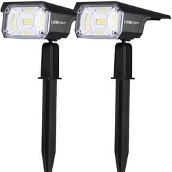 Solar Spot Lights Outdoor, IP65 Waterproof 40 LEDs Solar Landscape Spotlights,USB & Solar Powered Wall Lights Dark Sensing Auto On/Off,3 Modes Outdoor
