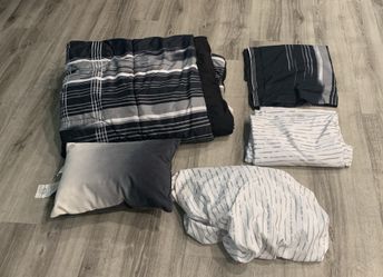 Black Bed in a Bag Bedding Set, Twin/Twin XL