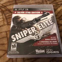 PS3 Game Silver Star Edition Sniper Elite V2