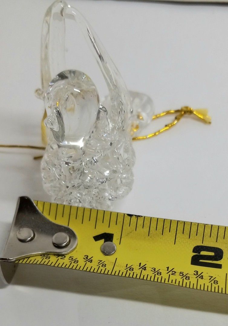 Vintage Turtle Dove Spun Glass Christmas Ornament #2