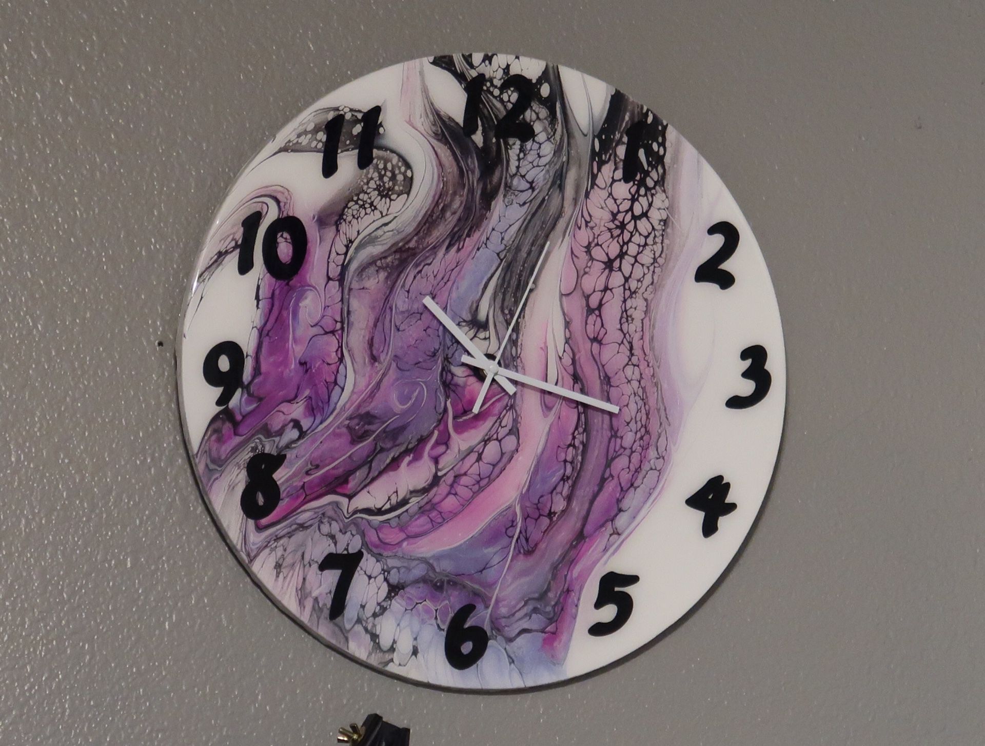 20” Purple Round Original Vintage Clock