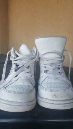 White air force and Jordan shoes for kids