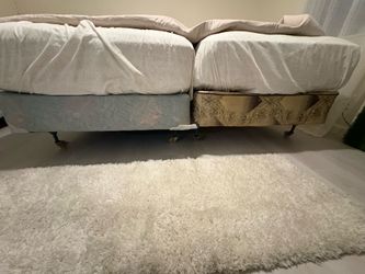 Twin mattresses, box springs, and frames