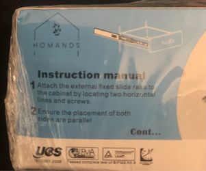 BRAND NEW IN PACKAGE HOMANDS 14in Full Extension noise less Draw Slides 1 PAIR
