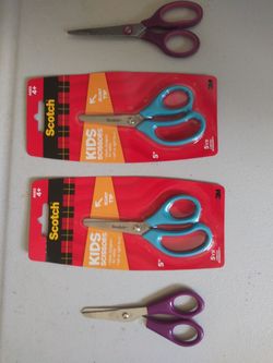 Four kids scissors
