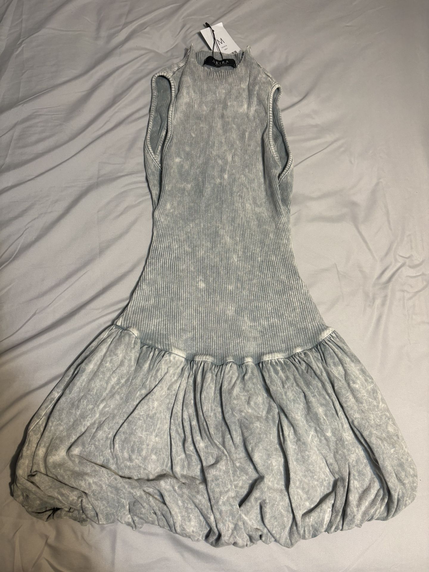 Grey & White Mini Dress 