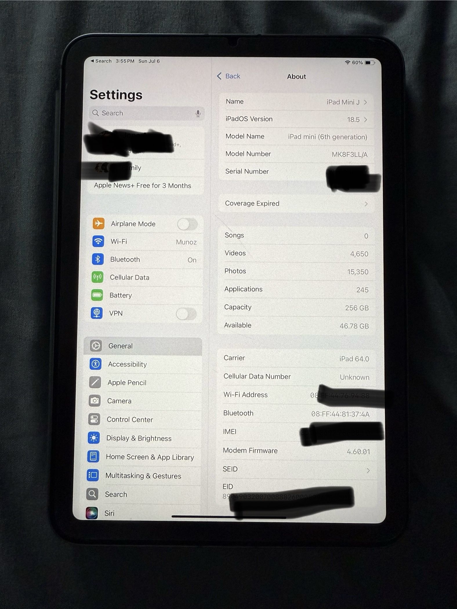 iPad Mini 6th-gen 256gb Cellular