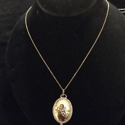 Gold/925 Cupid and diamond necklace