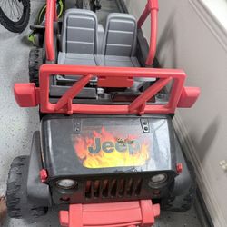 Power Wheels 12 Volt Jeep Wrangler- $50