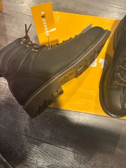 Eurostar Brown Leather Lace-Up Boots sz 13