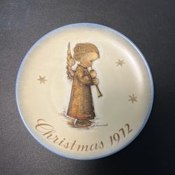 Hummel Vintage Christmas Plate Angel With Flute 1972 Limited Edition