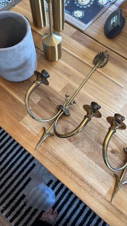 STUNNING 😍 BRASS DOUBLE CANDLE STICK SCONCES