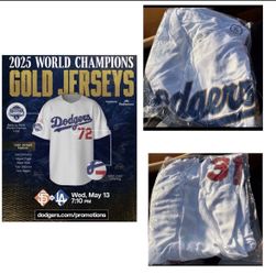 LA Dodgers Gold Jersey SGA Giveaway 5/13/2026, XL, #31 Glasnow