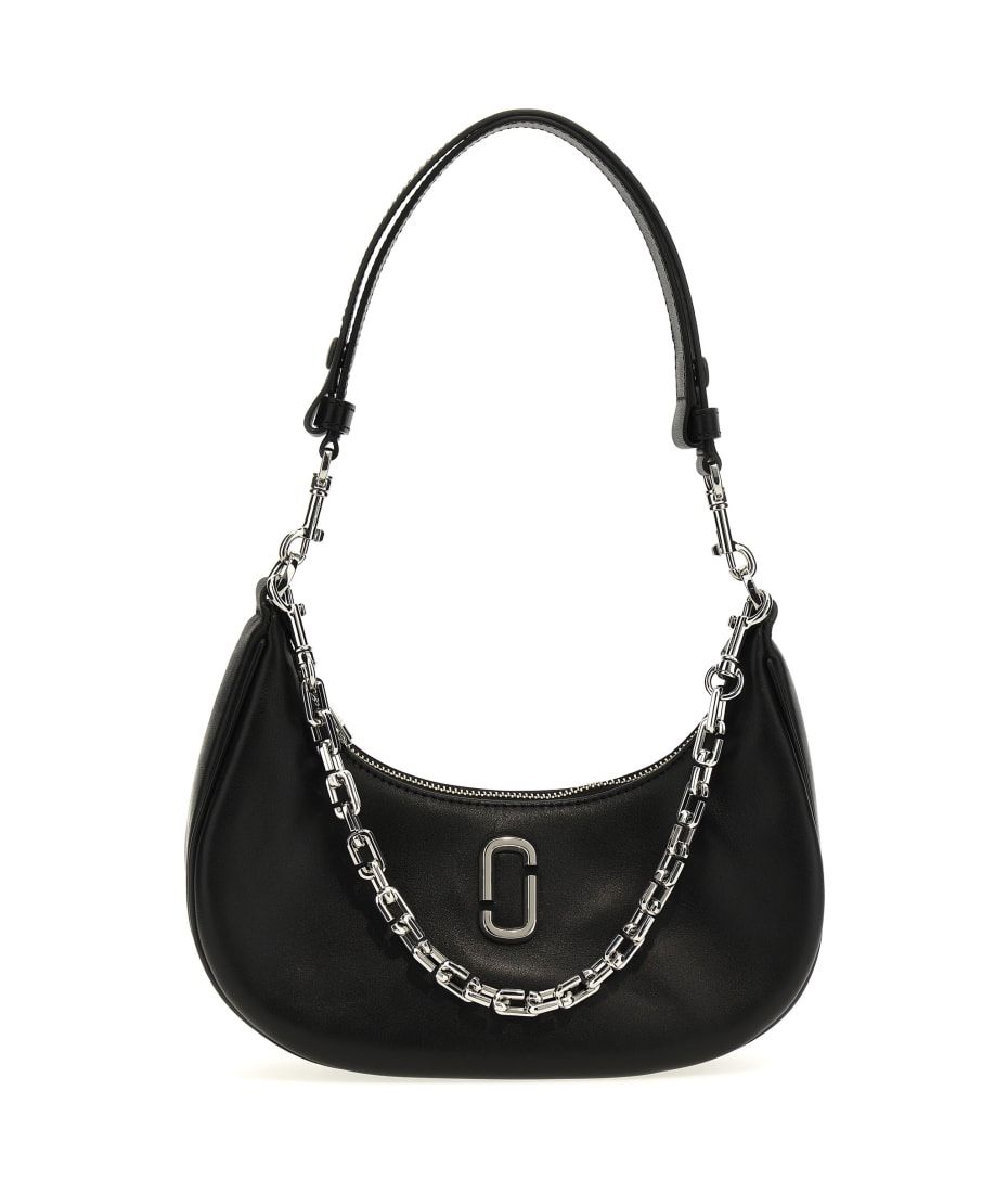 Marc Jacobs J Marc Curve Top Handle Leather Shoulder Bag/Black-Adjustable Strap