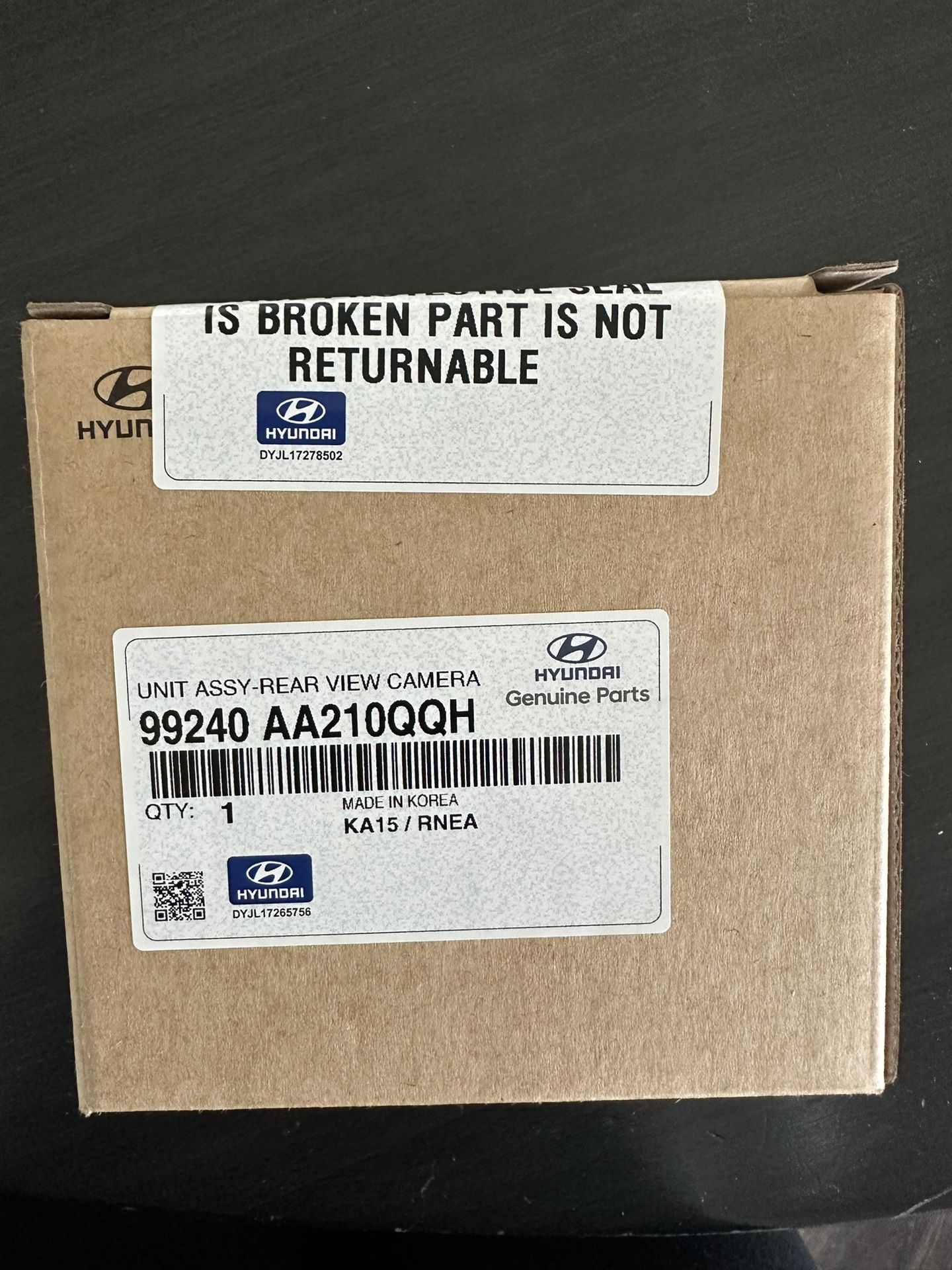 Brand New OEM Hyundai Rear View Camera