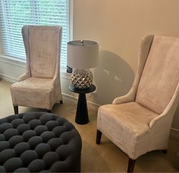 2 high back chairs.