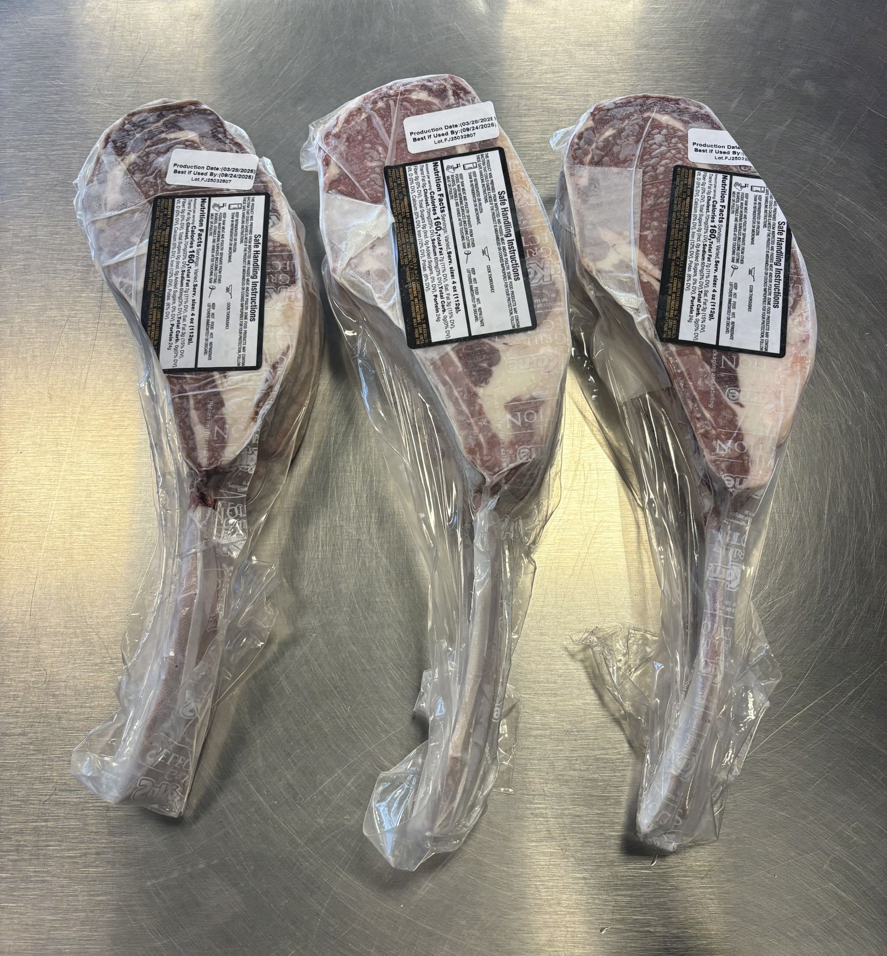 Beef rib Tomahawk steaks