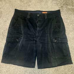 Men's Black Cargo Shorts 