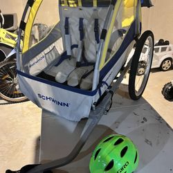 Schwinn Child Trailer And Giro Xs Giro Helmet 