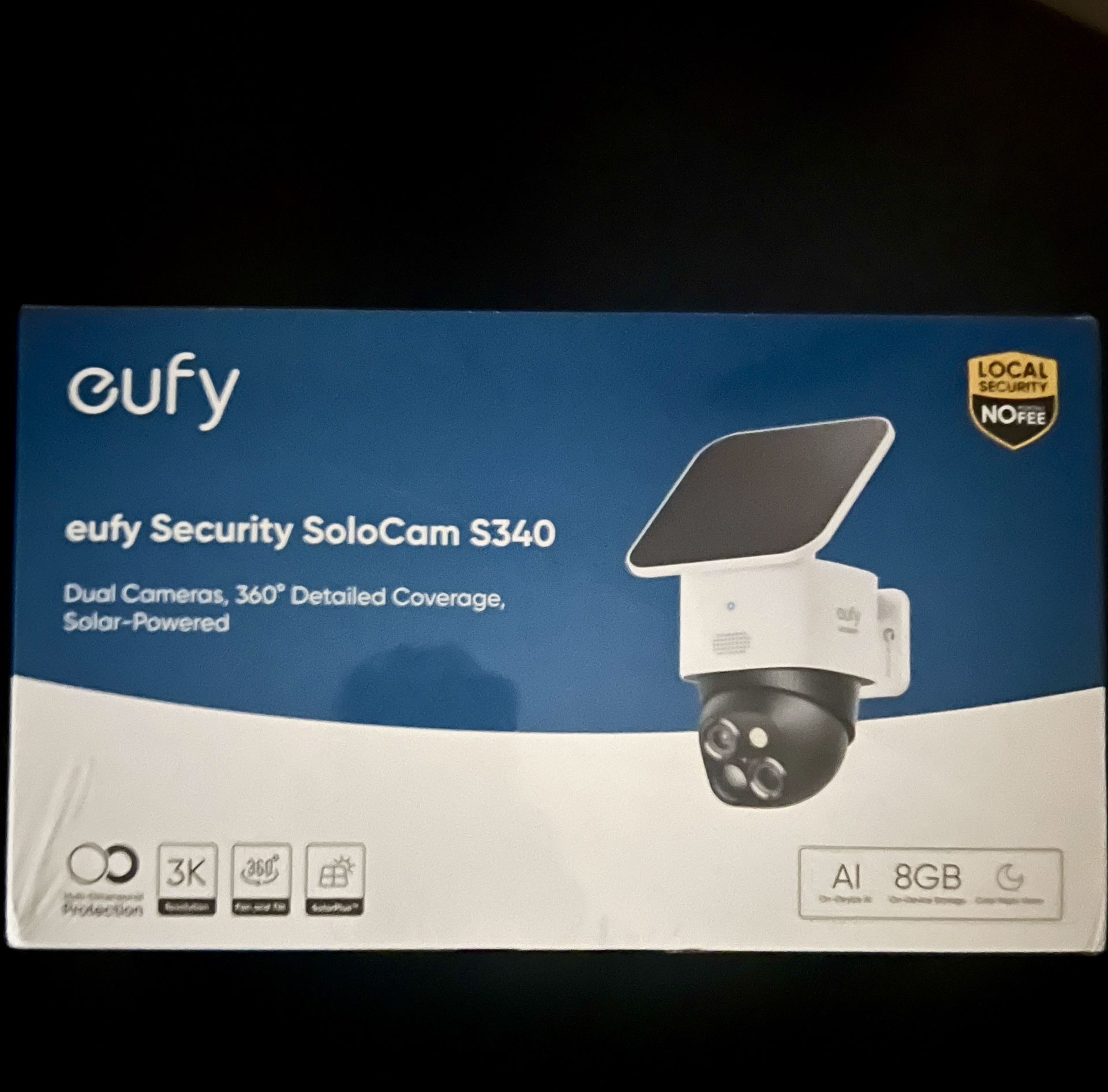 Cámara de seguridad Eufy SoloCam S340 3K con panel solar