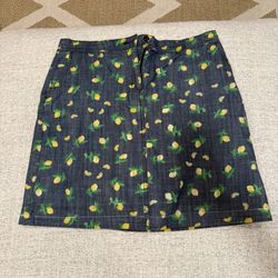 Lemon Print Vintage Skirt
