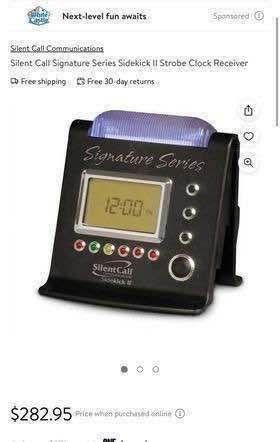 Silent Call Signature Series Sidekick II Strobe Clock Receiver New - no box