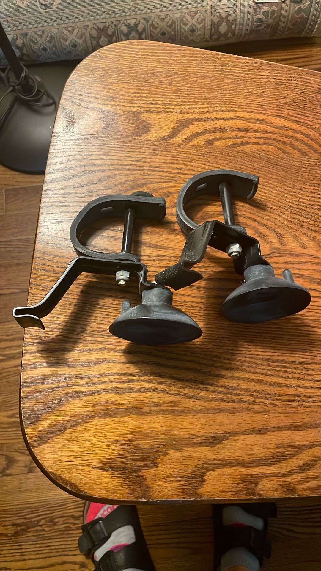 Window Mounted Pole Vault Carrying Poles