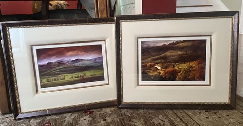 Framed Tuscan Landscape Photographs