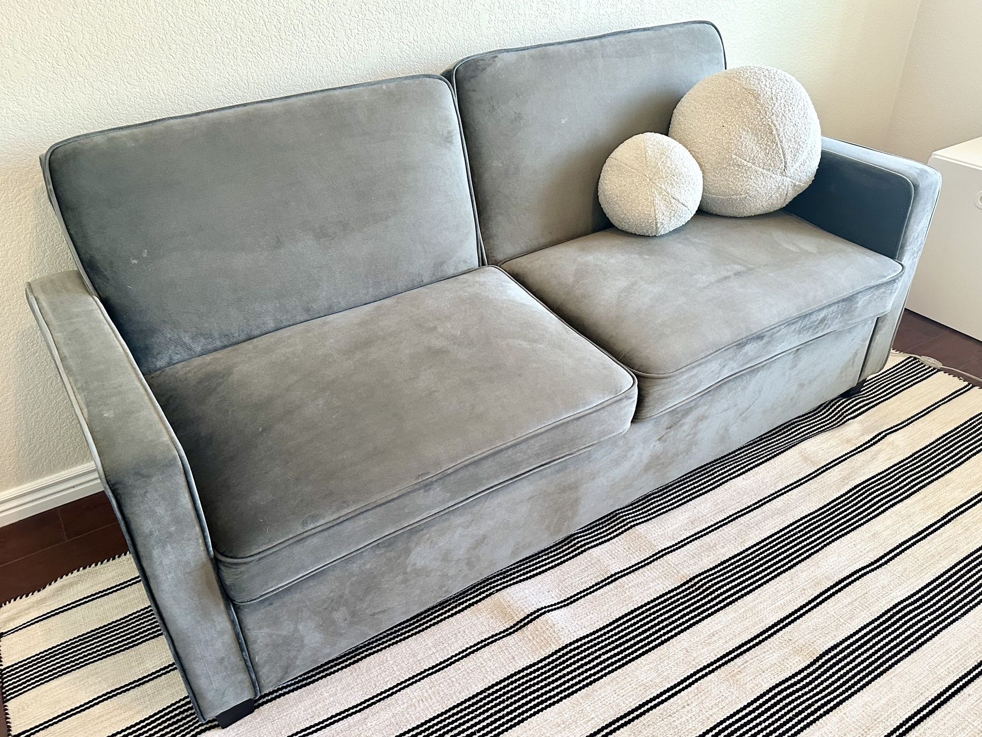 74” Modern Velvet Sofa Bed