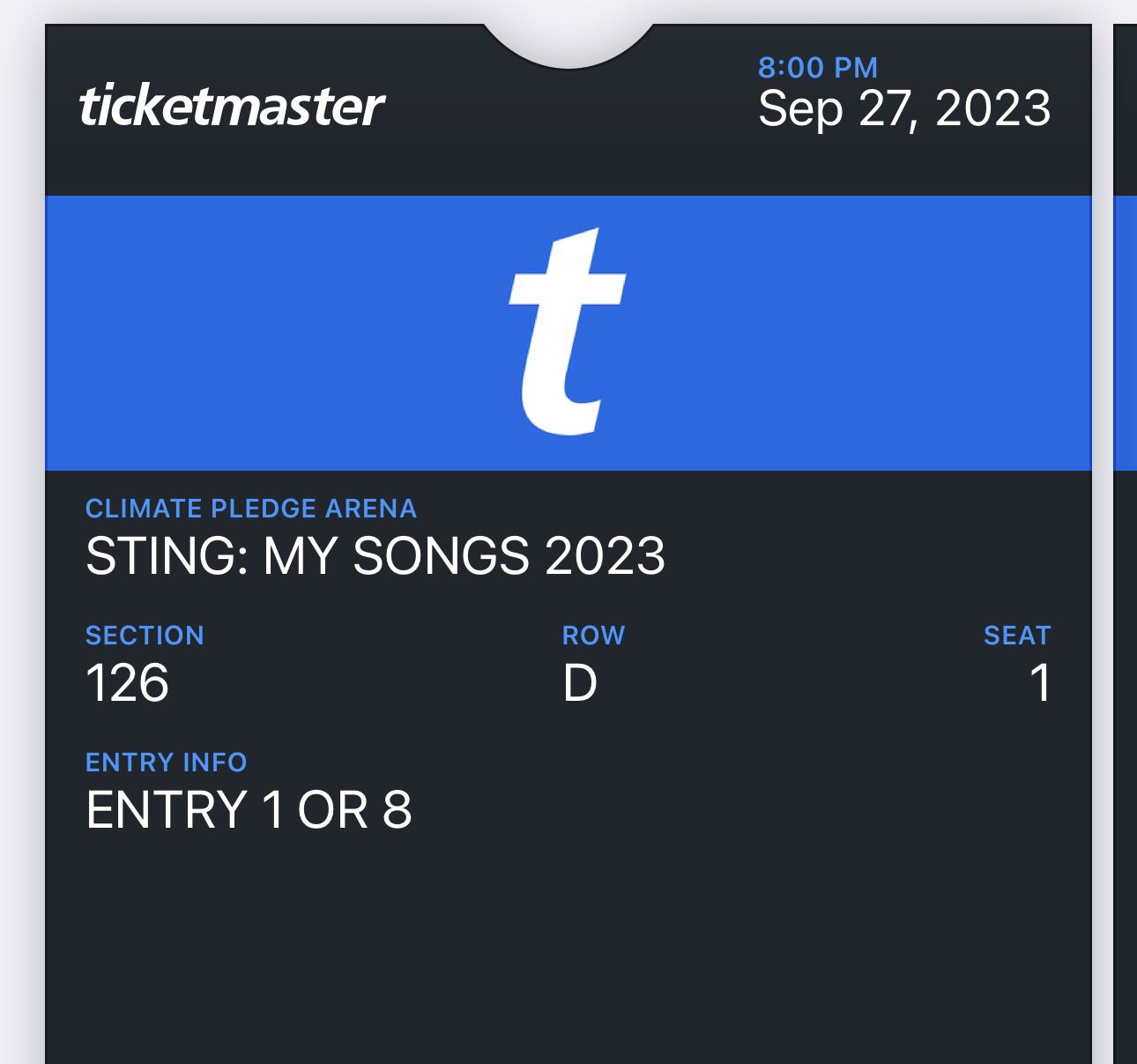 Sting - Concert Tickets