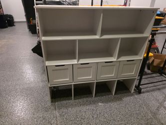 White book case/ toy organizer