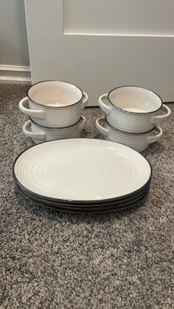 Farmhouse Plate and bowl set 8pcs