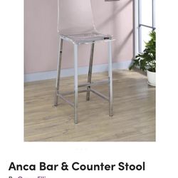  2 Bar Stool 30” Clear