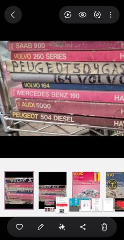 9 Haynes Auto Repair Manuals Foreign (3) Volvo (2) Peugeot Audi Saab Mercedes