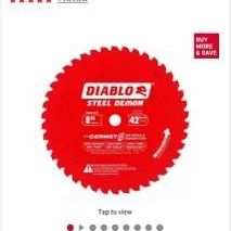 8" ferrous metals blade