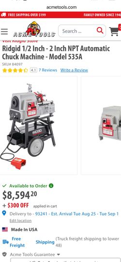 Ridgid pipe  threading
