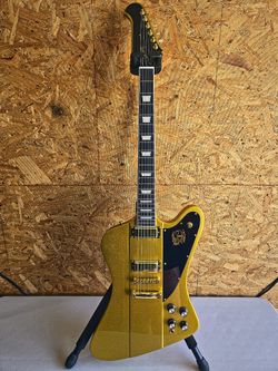 Gold Sparkle Firebird Custom Shop Style Chibson Not Gibson Electric Guitar