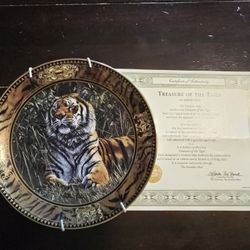 Franklin Mint Tiger Plate
