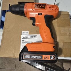 Black and Decker 3/8 chuck brush motor 20V 1.5Ah cordless drill (Check the description)