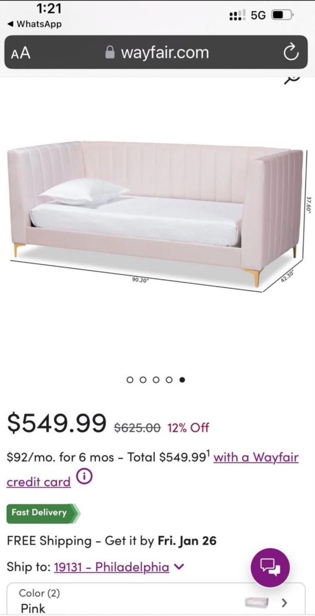 Saul Upholstered Daybed (new)