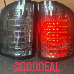 Ot4 Fit 07-13 Chevy Silverado Full Led Chrome Smoke Taillight Lights Lamp 