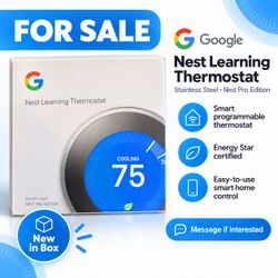 Google Nest Learning Thermostat Stainless Steel