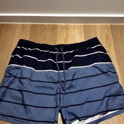 Grab These! Merona Blue & Navy Striped Swim Shorts – Size XXL